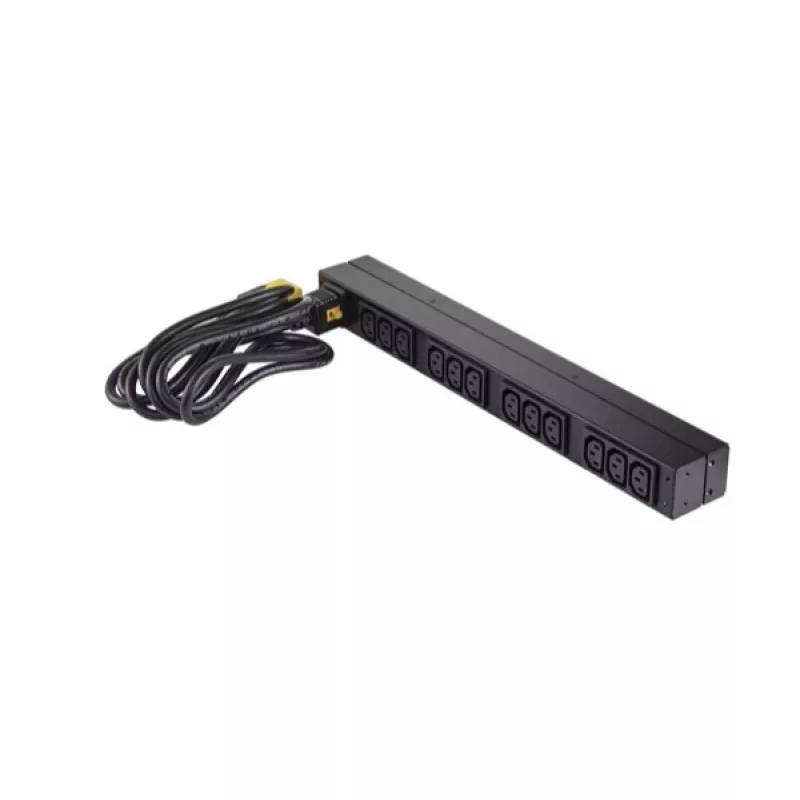 APC NetShelter Basic Rack PDU, 1U, 1 fazė, 3,7 kW 230 V 16 A arba 3,3 kW 208 V 16 A, 12× C13 lizdų, C20 laidas