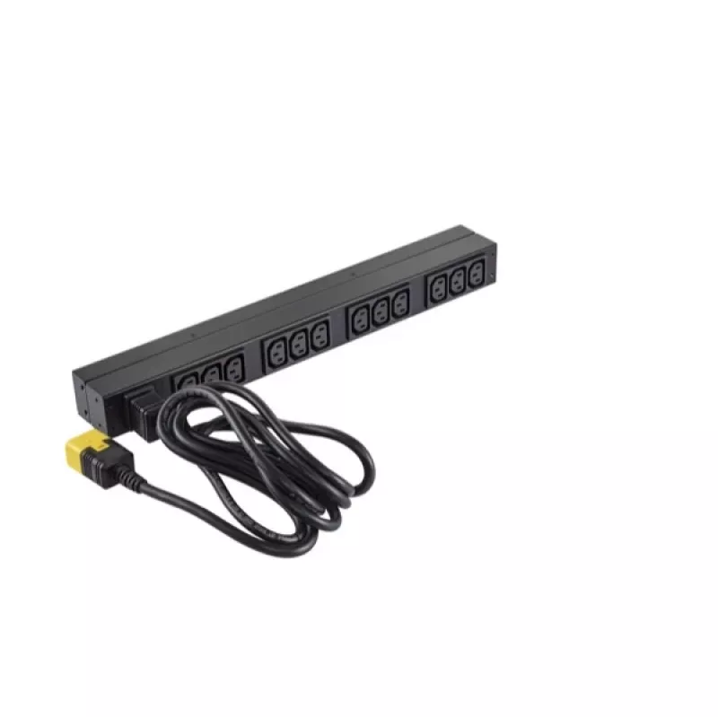 APC NetShelter Basic Rack PDU, 1U, 1 fazė, 3,7 kW 230 V 16 A arba 3,3 kW 208 V 16 A, 12× C13 lizdų, C20 laidas