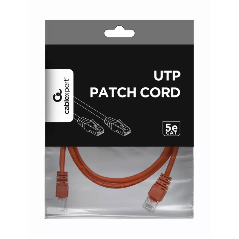 Gembird PP12-1M/R Ryšio laidas – Cat5e – UTP – 1m – Raudonas
