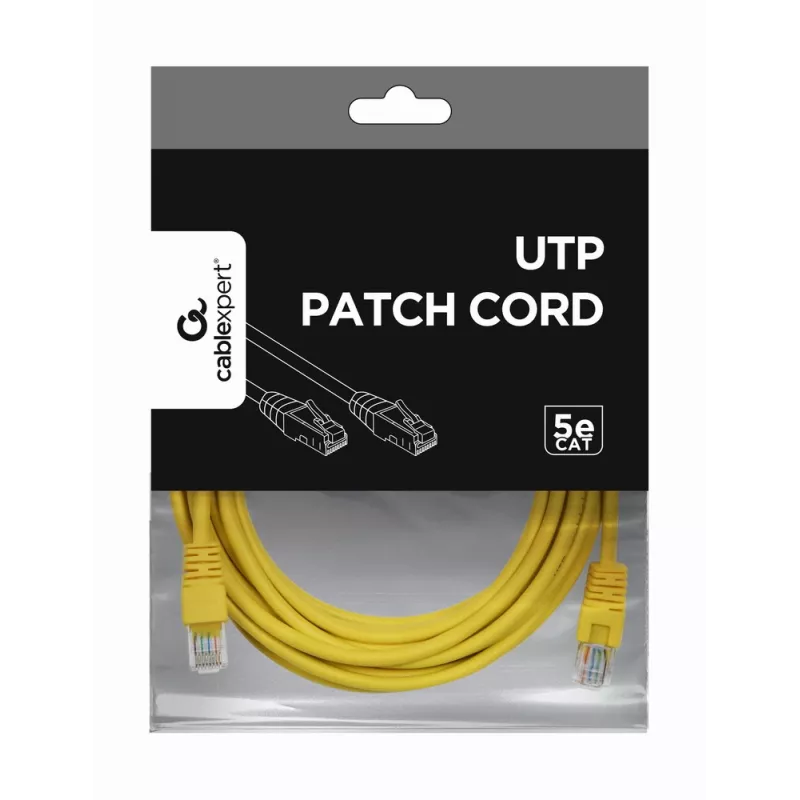 Gembird Patch Cable Cat5e UTP 5m geltonas
