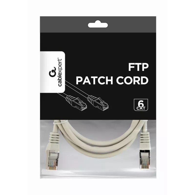 GEMBIRD Patch Cable CAT6 FTP 1,5 m pilkas
