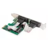 DIGITUS Serial I/O, 2 prievadų, PCI-e papildymo plokštė 2 x DB9 M lizdas, žemo profilio laikikliai, MCS9901 lustas