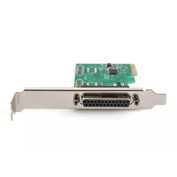DIGITUS lygiagretusis I/O, 1 prievadas, PCI-E papildymo kortelė 1x DB25 moteriška