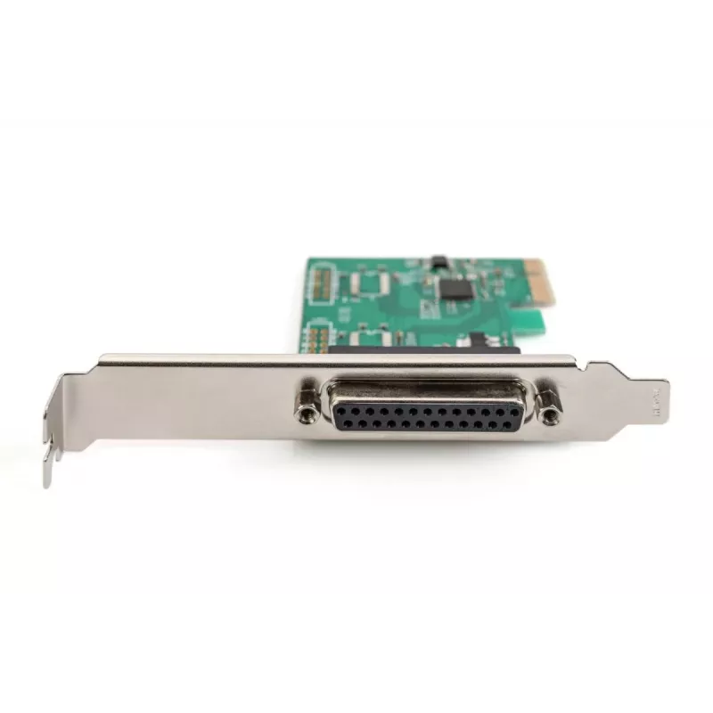 DIGITUS lygiagretusis I/O, 1 prievadas, PCI-E papildymo kortelė 1x DB25 moteriška