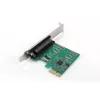 DIGITUS lygiagretusis I/O, 1 prievadas, PCI-E papildymo kortelė 1x DB25 moteriška