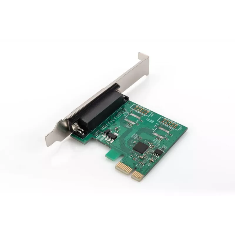 DIGITUS lygiagretusis I/O, 1 prievadas, PCI-E papildymo kortelė 1x DB25 moteriška