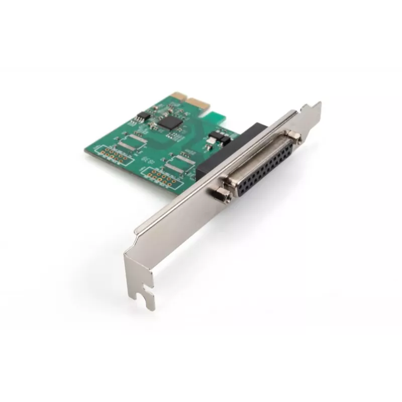 DIGITUS lygiagretusis I/O, 1 prievadas, PCI-E papildymo kortelė 1x DB25 moteriška