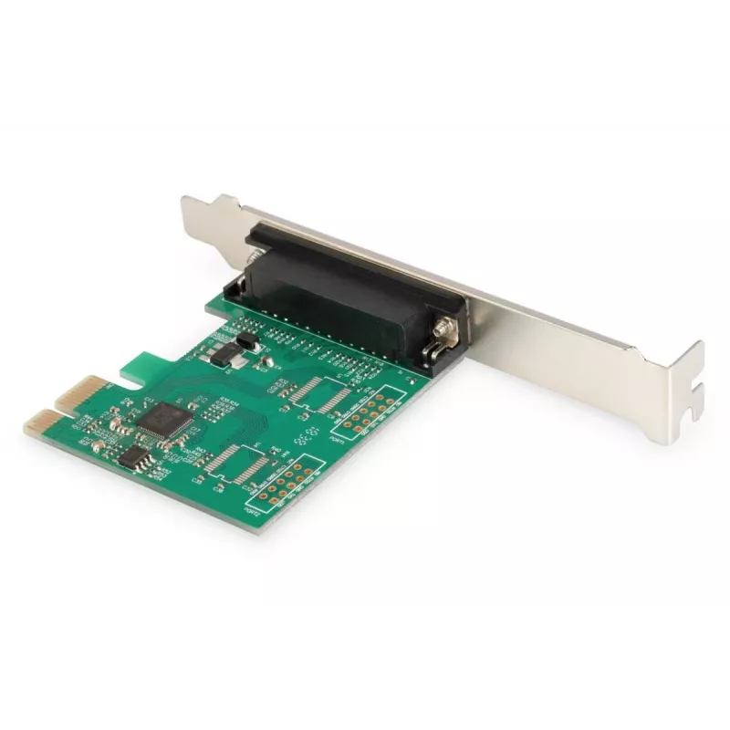 DIGITUS lygiagretusis I/O, 1 prievadas, PCI-E papildymo kortelė 1x DB25 moteriška
