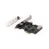 DIGITUS IEEE 1394b (FireWire 800) PCIe kortelė, 3 prievadai (2 išoriniai + 1 vidinis 9 kontaktų)