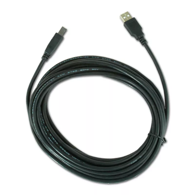 USB kabelis, Gembird 4.5m USB 2.0 A/B M, juodas, vyriškas/vyriškas