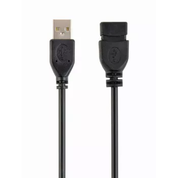 GEMBIRD USB 2.0 Type-A (kištukas) į USB Type-A (lizdas) prailginimo laidas, 1 m – juoda