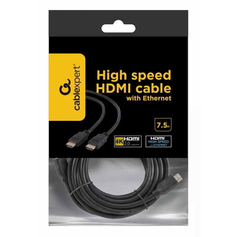 GEMBIRD HDMI V.1.4 laidas (vyriškas- vyriškas) / 7,5 m, didmeninė pakuotė (cc-hdmi4-7.5m)