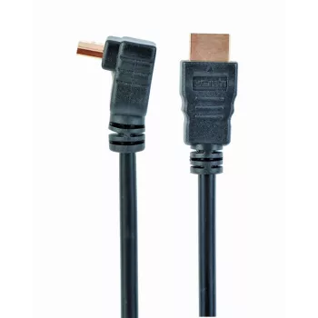 GEMBIRD Didelės spartos HDMI laidas su Ethernet, 90 laipsnių kampu į viršų, 3 m