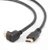 GEMBIRD Didelės spartos HDMI laidas su Ethernet, 90 laipsnių kampu į viršų, 3 m