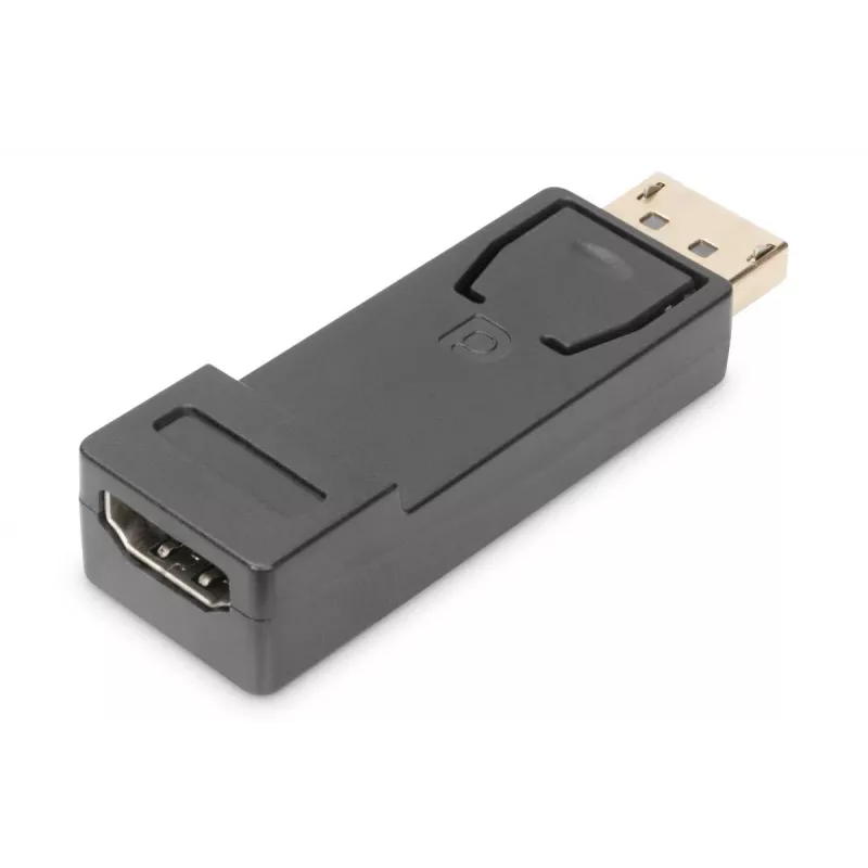 DIGITUS ASSMANN DisplayPort adapteris, DP - HDMI tipas A M/F, su fiksavimu, CE juodas