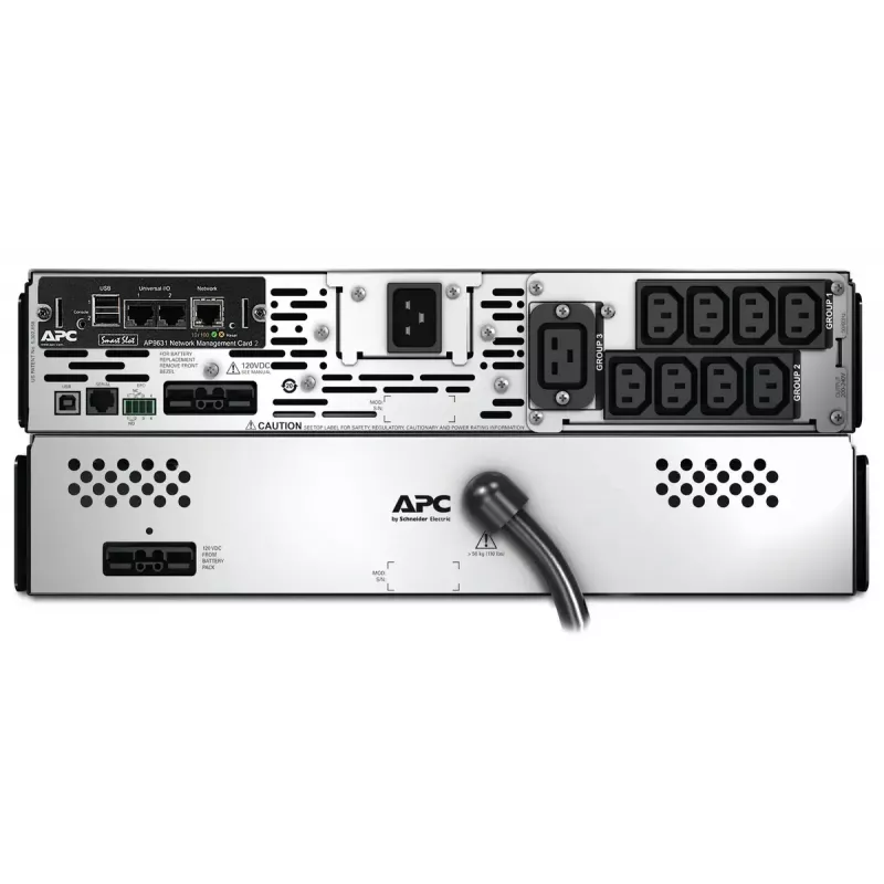 APC Smart-UPS X SMX3000RMHV2UNC - 3000VA, 8x C13, 1x C19 lizdas, USB, praplečiamas veikimo laikas, NMC