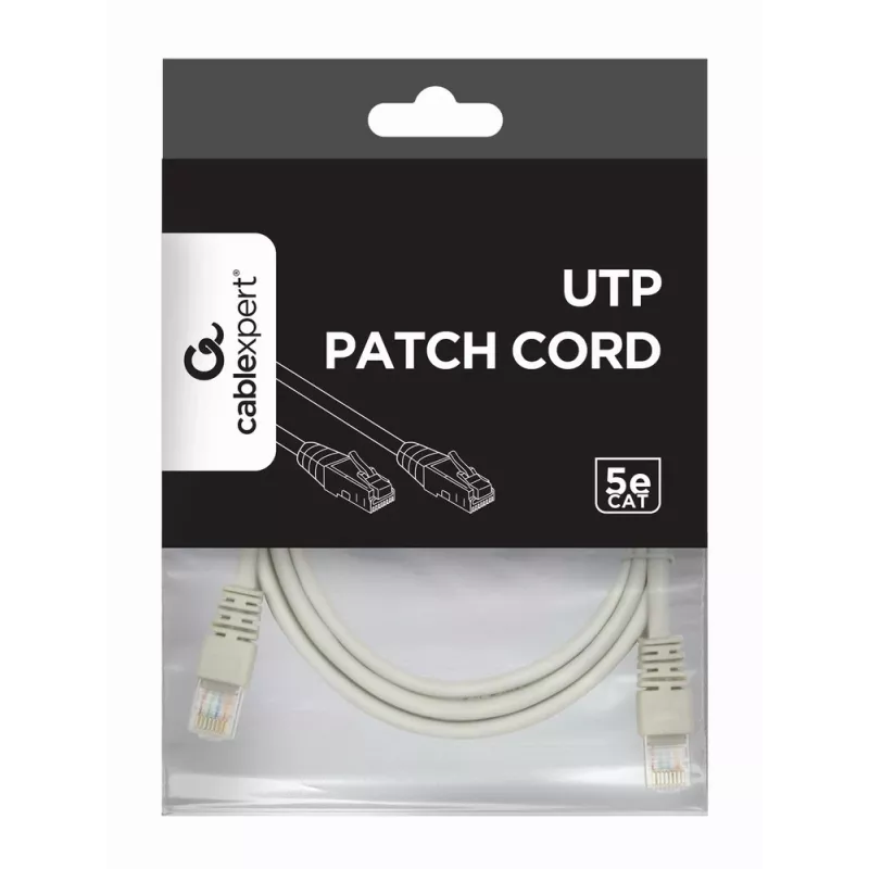 GEMBIRD Patch Cable Cat 5e UTP 1,5 m pilkas
