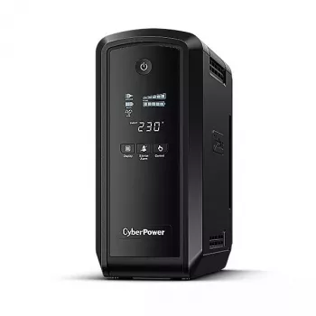 Nepertraukiamo maitinimo šaltinis CYBERPOWER CP900EPFCLCD — 0,9 kVA (540 W), 6 AC lizdų, LCD, gryno sinuso, bokštas