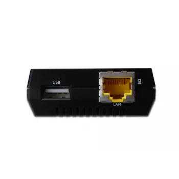 DIGITUS Daugiafunkcis USB tinklo serveris, 1 prievado tinklo USB šakotuvas, NAS, spausdinimo serveris USB 2.0, RJ45