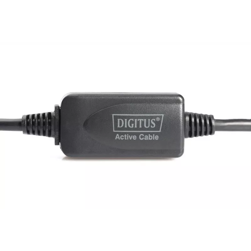 DIGITUS USB 2.0 aktyvus ilginimo kabelis USB A vyras / A moteris 10 m (DA-73100-1)