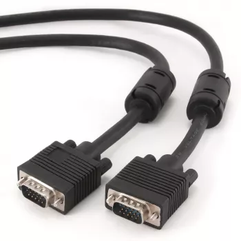 GEMBIRD Premium VGA HD15M/HD15M dvigubai ekranuotas su 2 ferito žiedais 2,0 m laidas / juoda