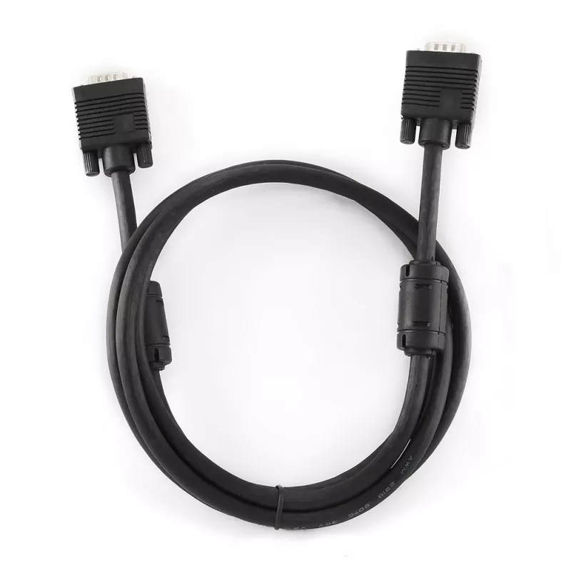 GEMBIRD Premium VGA HD15M/HD15M dvigubai ekranuotas su 2 ferito žiedais 2,0 m laidas / juoda