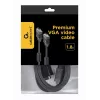 GEMBIRD Premium VGA HD15M/HD15M dvigubai ekranuotas su 2 ferito žiedais 2,0 m laidas / juoda