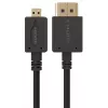 GEMBIRD HDMI vyriškas į mikro D vyrišką laidas su paauksuotomis jungtimis 2,0 m juodas