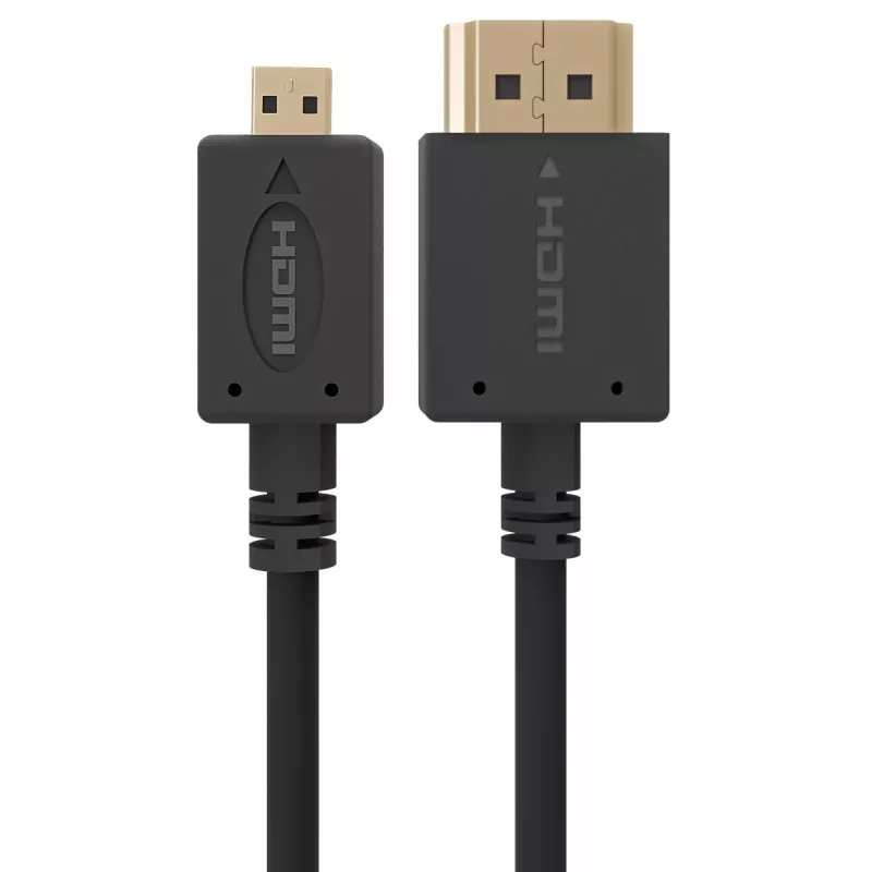 GEMBIRD HDMI vyriškas į mikro D vyrišką laidas su paauksuotomis jungtimis 2,0 m juodas