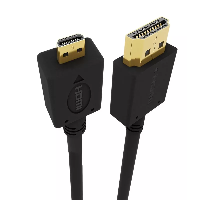 GEMBIRD HDMI vyriškas į mikro D vyrišką laidas su paauksuotomis jungtimis 2,0 m juodas