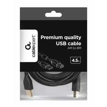 GEMBIRD Premium kokybės USB A kištukas į B kištuką laidas 4,5 m – juodas