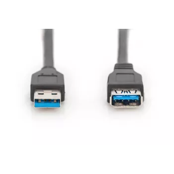 DIGITUS USB 3.0 ilginimo kabelis A tipas kištukas / lizdas 1,8 m (ak-300203-018-s)