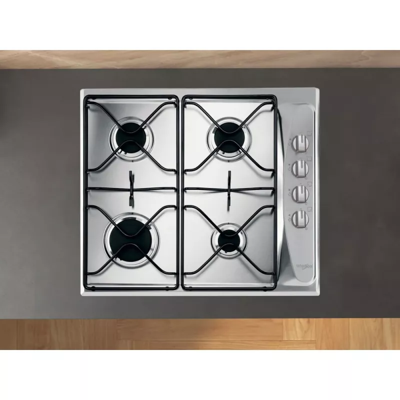 Whirlpool AKM 268/IX įmontuojama dujinė kaitlentė, nerūdijantis plienas, 4 zonos