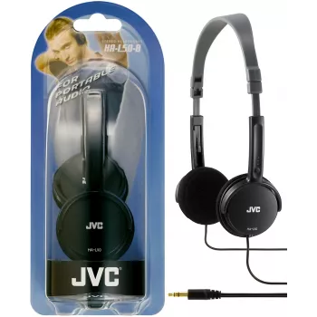 Ausinės JVC HA-L50-B, laidinės, lankstomos, juodos