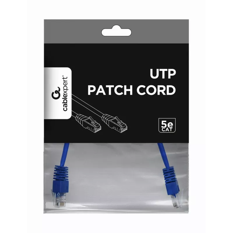 Gembird Patch Cable Cat 5e UTP 25 cm mėlynas