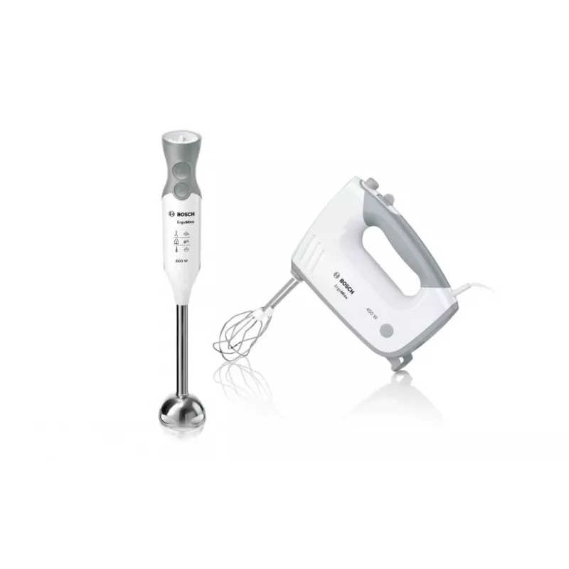 Bosch MFQ36460 ErgoMixx rankinis maišytuvas su stovu ir dubeniu 450 W baltas
