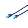 DIGITUS Patch laidas - Cat 5e - U-UTP - Apsaugotas nuo užkliuvimo - 1 m - mėlynas