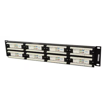 Gembird Cablexpert NPPC648CM001 Juodas pataisymo skydas EIA/TIA T568B/A
