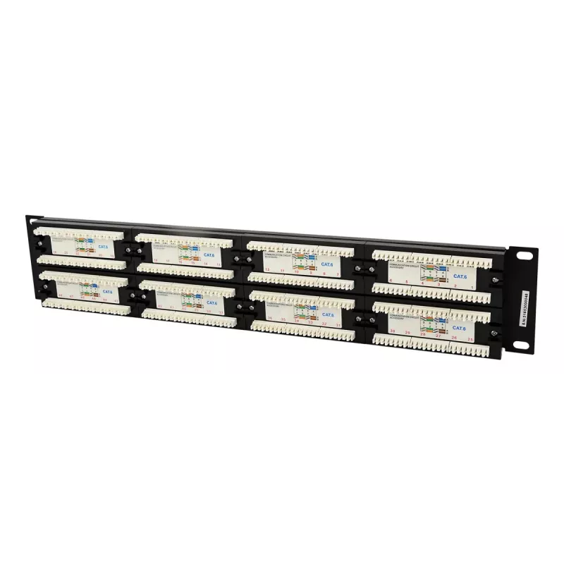 Gembird Cablexpert NPPC648CM001 Juodas pataisymo skydas EIA/TIA T568B/A
