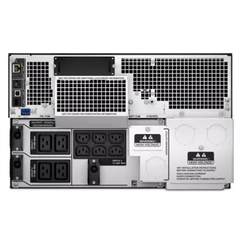 APC Smart-UPS On-Line SRT10KRMXLI - 10kW/VA, 6x C13 + 4x C19 + vienfazė išvestis, montuojamas į stelažą, integruota tinklo valdymo kortelė