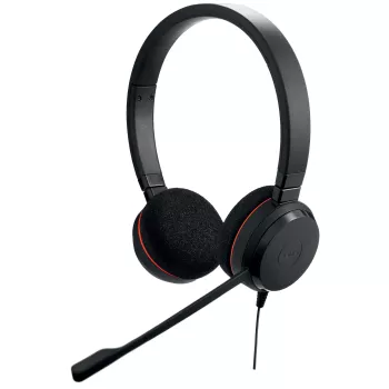 Jabra Evolve 20 MS Stereo, laidinės ausinės, biurui ir skambučių centrams, 150–7000 Hz, 171 g, juodos spalvos