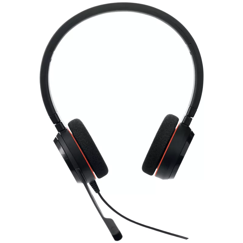 Jabra Evolve 20 MS Stereo, laidinės ausinės, biurui ir skambučių centrams, 150–7000 Hz, 171 g, juodos spalvos