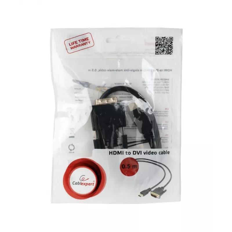 Gembird HDMI į DVI laidas (Single Link) 0,5m