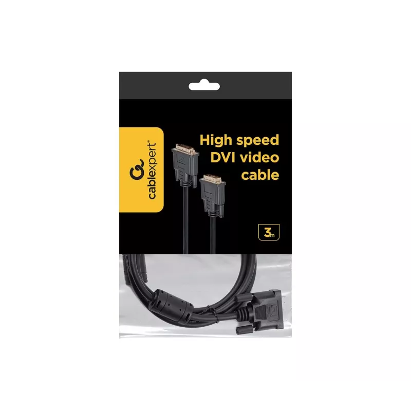 GEMBIRD DVI vaizdo kabelis Dual Link 3 m - juoda