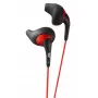 JVC HA-EN10-BR-E Ausinės į ausis, laidinės, 20–20000 Hz, sportinės, 4,8 g, juodos, raudonos