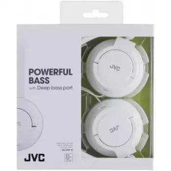 Ausinės JVC HA-S180-W-E laidinės, ant ausų, balta