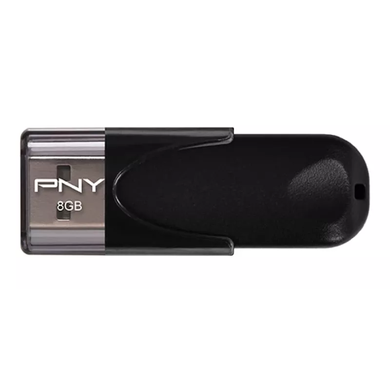 PNY Attache 4 2.0 8GB USB atmintukas - USB 2.0 - rašymas 8 MB/s, skaitymas 25 MB/s