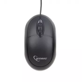 GEMBIRD MUS-U-01 Laidinė optinė pelė, 3 mygtukai, slinkimo ratukas, USB, juoda