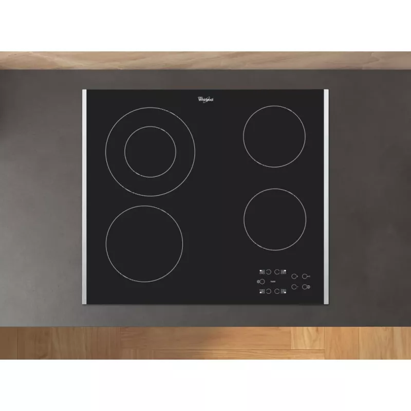 Whirlpool AKT 8130 BA juoda įmontuojama keraminė kaitlentė 4 zonos