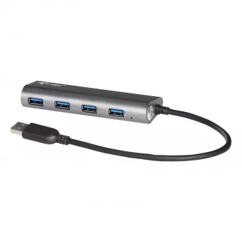 USB HUB i-tec Metal Superspeed USB 3.0 4 prievadų 5000 Mbit/s pilka
